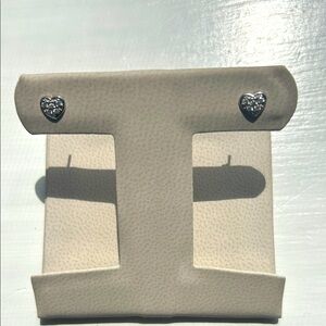 Brighton Heart Shaped Silver Stud Earrings